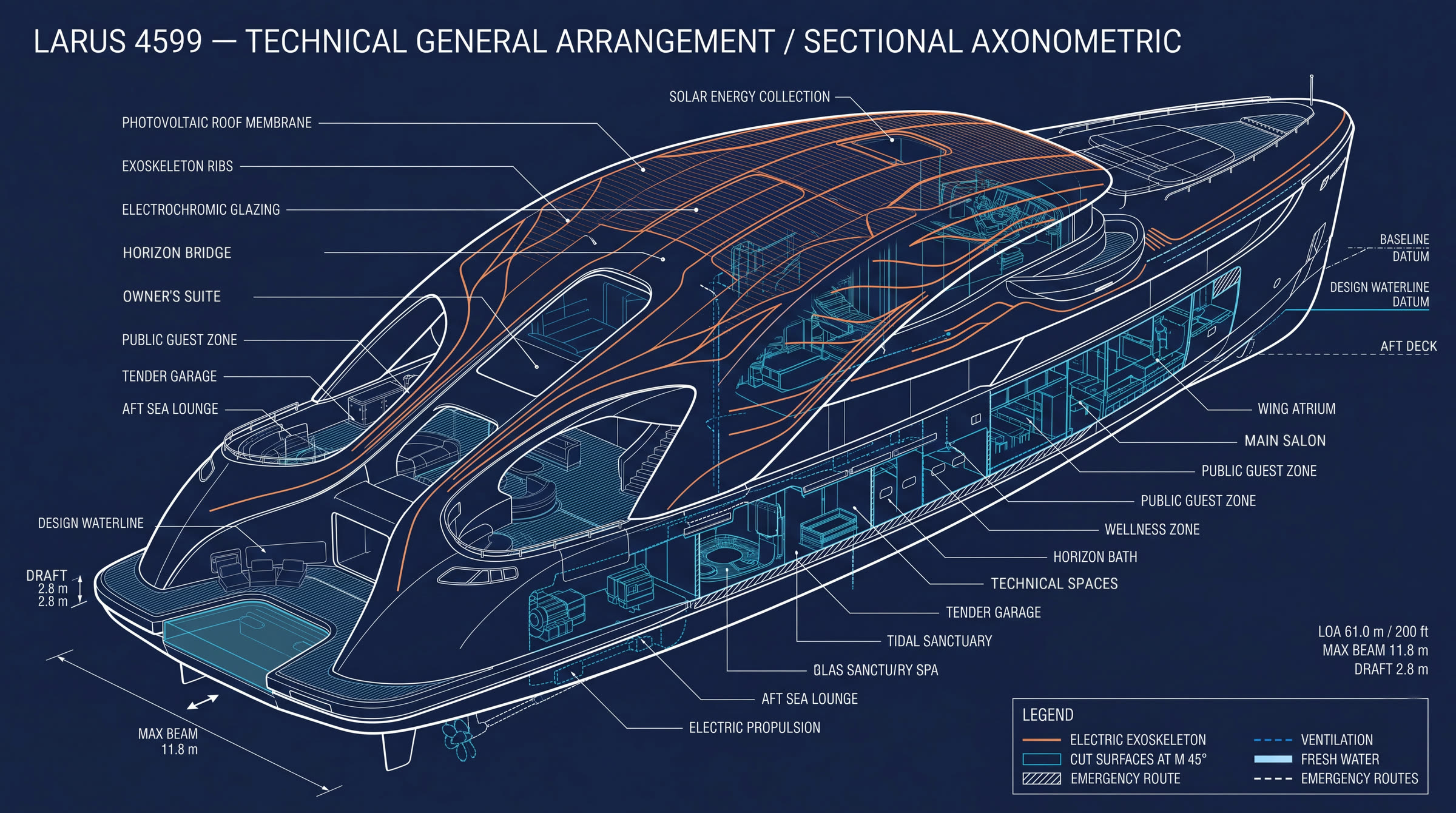 Technical general arrangement / sectional axonometric