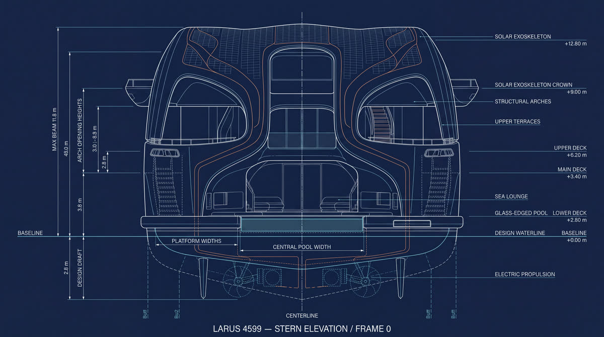 Stern elevation / frame 0