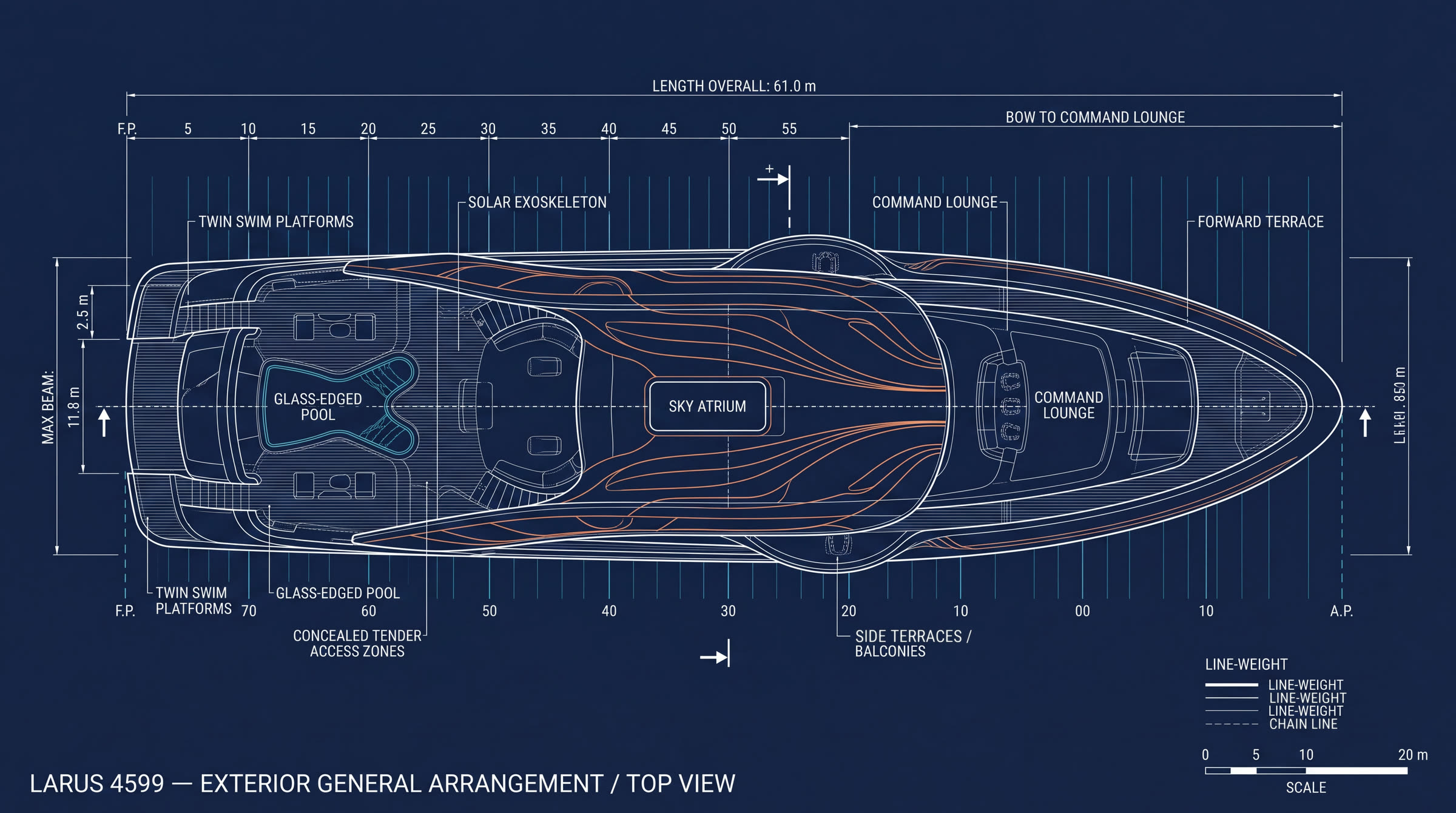 Exterior general arrangement / top view